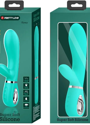 PRETTY LOVE - THOMAS MULTIFUNKTIONS-G-SPOT-VIBRATOR AQUA GREEN - Rabbit-Vibrator