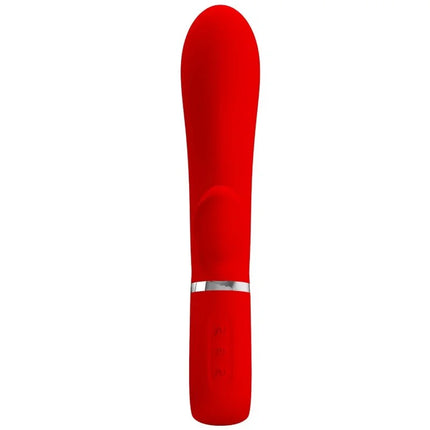 Pretty love thomas multifunktions g-spot-vibrator rot aus silikon mit silbernem metallband am fuß