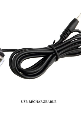Schwarzes usb wiederaufladbares kabel mit usb-a stecker und 3 5mm klinkenanschluss für pretty love thomas vibrator rot
