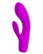 Vibranter magentafarbener pretty love tim purple silikonvibrator mit glattem, geschwungenem design und griffiger struktur