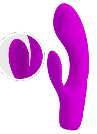Vibrant lila silikon vibrator pretty love tim mit geriffelter struktur und ergonomischem design