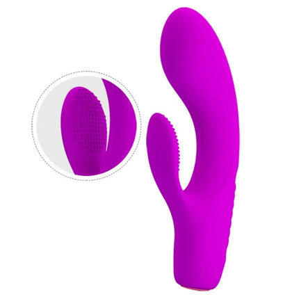 Vibrant lila silikon vibrator pretty love tim mit geriffelter struktur und ergonomischem design
