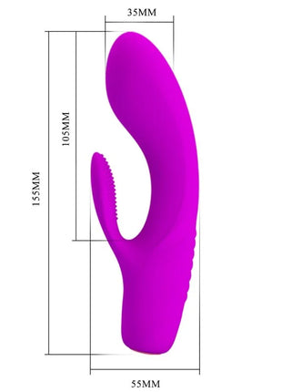 Vibranter lila silikon vibrator pretty love tim mit ergonomischem design und strukturierter griffoberfläche