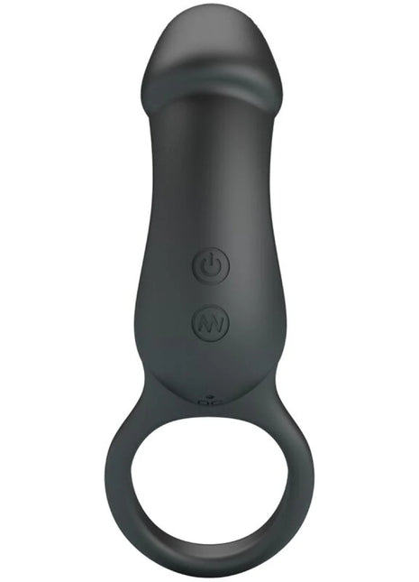 PRETTY LOVE - TRAE VIBRATIONSRING MIT SCHWARZEM STIMULATOR - Penisring mit Vibration
