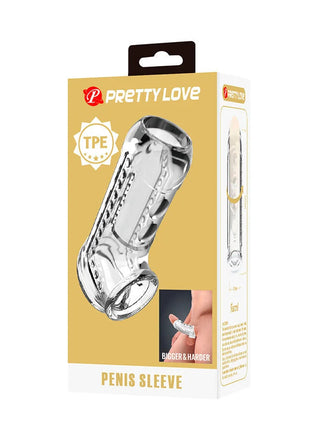 PRETTY LOVE - TRANSPARENTE STRUKTURIERTE PENISHÜLLE
