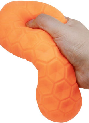 Orange flexibler silikon stressball mit strukturierter honigwabenoberfläche von pretty love männlicher masturbator