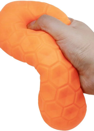 Orange flexibler silikon stressball mit strukturierter honigwabenoberfläche von pretty love männlicher masturbator