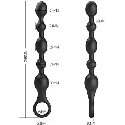 PRETTY LOVE - VAN ANAL BALLS 10 VIBRATIONEN WIEDERAUFLADBARES SILIKON - Analplug