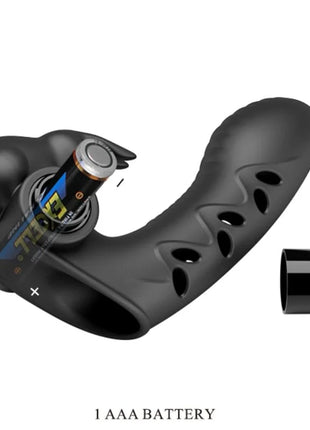 PRETTY LOVE - VANCE BLACK RABBIT VIBRATOR FINGERABDECKUNG - Penishülle