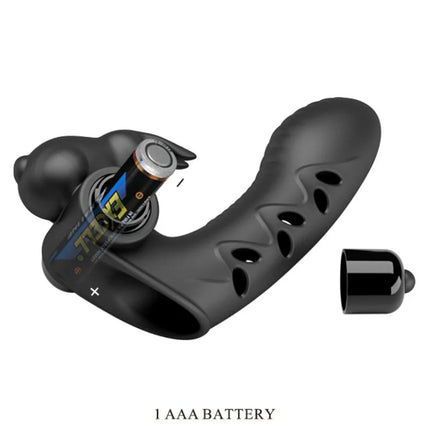 PRETTY LOVE - VANCE BLACK RABBIT VIBRATOR FINGERABDECKUNG - Penishülle