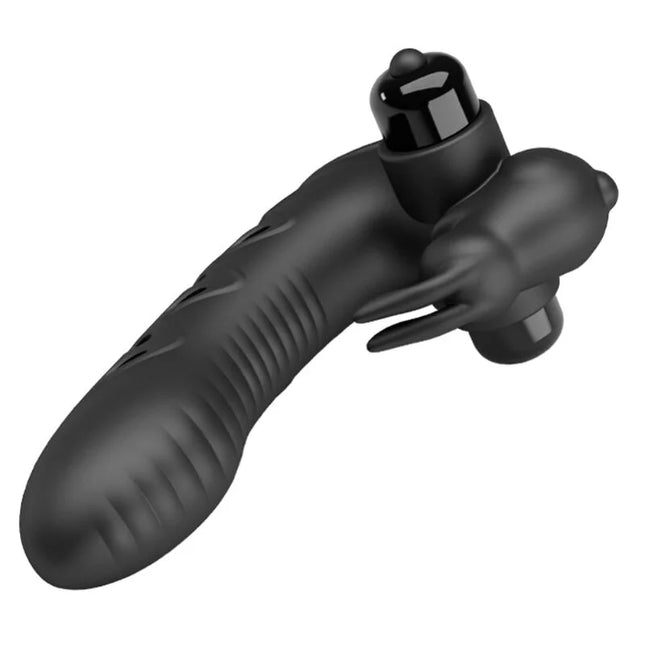 PRETTY LOVE - VANCE BLACK RABBIT VIBRATOR FINGERABDECKUNG - Penishülle