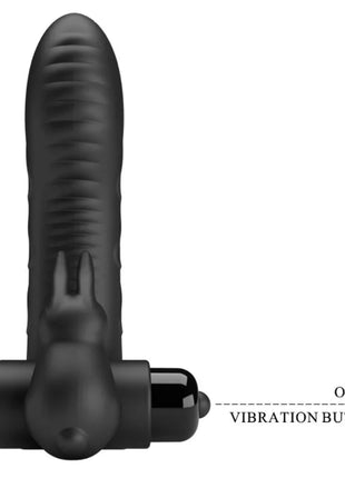 PRETTY LOVE - VANCE BLACK RABBIT VIBRATOR FINGERABDECKUNG - Penishülle