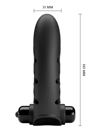 PRETTY LOVE - VANCE BLACK RABBIT VIBRATOR FINGERABDECKUNG - Penishülle