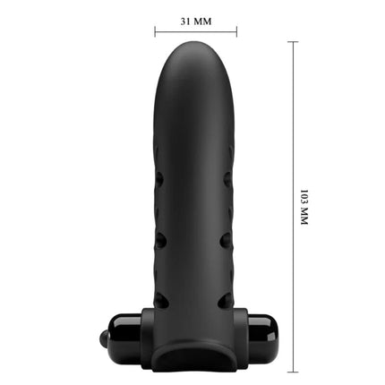 PRETTY LOVE - VANCE BLACK RABBIT VIBRATOR FINGERABDECKUNG - Penishülle
