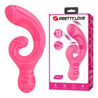 Pretty love verity pink silikon doppel-massagegerät mit ergonomischem design und wirbelmustern