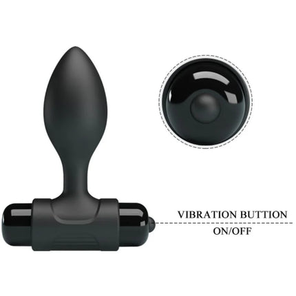 PRETTY LOVE - VIBRA BUTT 10 VIBRATIONEN ANALSTECKER SCHWARZ - Analplug