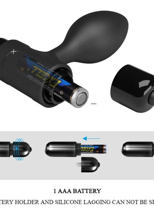 PRETTY LOVE - VIBRA BUTT 10 VIBRATIONEN ANALSTECKER SCHWARZ - Analplug
