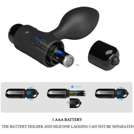 PRETTY LOVE - VIBRA BUTT 10 VIBRATIONEN ANALSTECKER SCHWARZ - Analplug