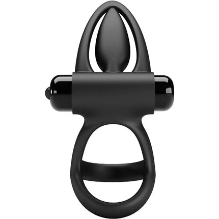 PRETTY LOVE - VIBRATIONSRING 10 VIBRATIONEN SCHWARZES SILIKON - Penisring für Paare