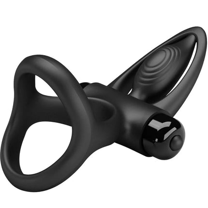 PRETTY LOVE - VIBRATIONSRING 10 VIBRATIONEN SCHWARZES SILIKON - Penisring für Paare
