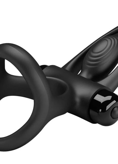 PRETTY LOVE - VIBRATIONSRING 10 VIBRATIONEN SCHWARZES SILIKON - Penisring für Paare