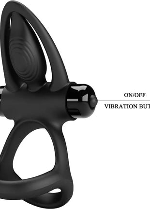 PRETTY LOVE - VIBRATIONSRING 10 VIBRATIONEN SCHWARZES SILIKON - Penisring für Paare