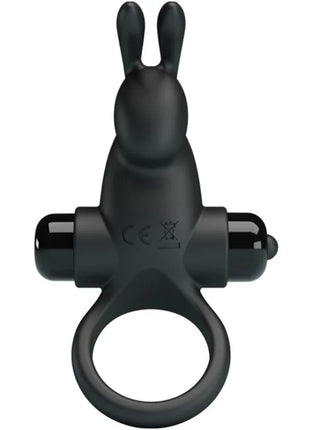 PRETTY LOVE - VIBRATIONSRING + RABBIT-KLITORIS-STIMULATOR 10 VIBRATIONEN SCHWARZ - Penisring mit Vibration