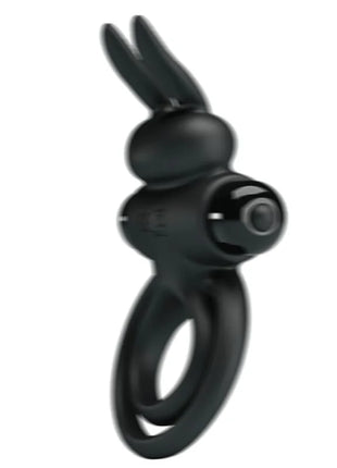 PRETTY LOVE - VIBRATOR III KANINCHENRING FÜR SCHWARZEN PENIS - Penisring für Paare