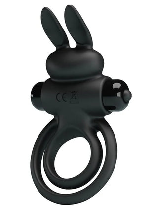 PRETTY LOVE - VIBRATOR III KANINCHENRING FÜR SCHWARZEN PENIS - Penisring für Paare
