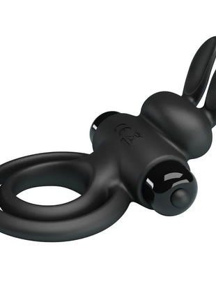 PRETTY LOVE - VIBRATOR III KANINCHENRING FÜR SCHWARZEN PENIS - Penisring für Paare