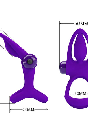PRETTY LOVE - VIBRATORRING 10 VIBRATIONEN LILA SILIKON - Penisring für Paare