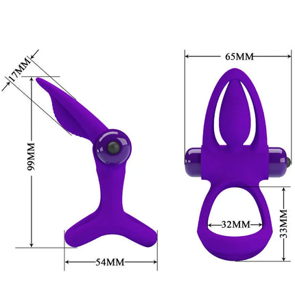 PRETTY LOVE - VIBRATORRING 10 VIBRATIONEN LILA SILIKON - Penisring für Paare