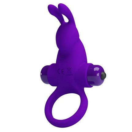 PRETTY LOVE - VIBRATORRING I KANINCHEN FÜR LILA PENIS - Penisring mit Vibration