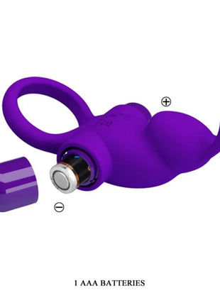 PRETTY LOVE - VIBRATORRING I KANINCHEN FÜR LILA PENIS - Penisring mit Vibration