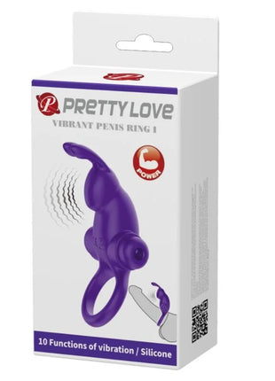 PRETTY LOVE - VIBRATORRING I KANINCHEN FÜR LILA PENIS - Penisring mit Vibration