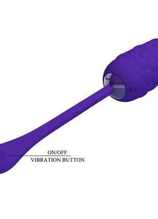 Lila silikon vibrator mit strukturierter griffzone und glattem griff von pretty love wiederaufladbar