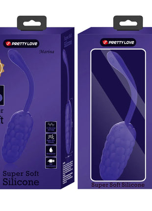 Lilanes superweiches silikonvibrerende ei pretty love mit texturierter meeresoberfläche und gebogenem griff