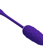 Lila silikon vibrator mit strukturierter wabenmuster kopf und glattem griff von pretty love