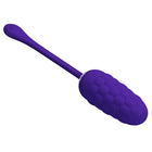 Lila silikon vibrator mit strukturierter wabenmuster kopf und glattem griff von pretty love