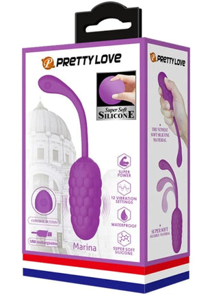 PRETTY LOVE - VIBRIERENDES EI MIT LILA WIEDERAUFLADBARER MEERESTEXTUR - Vibrierendes Ei
