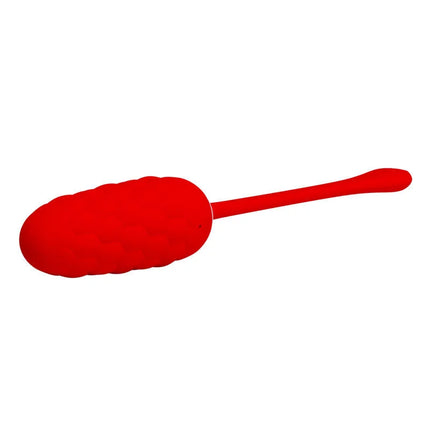 PRETTY LOVE - VIBRIERENDES EI MIT ROTER WIEDERAUFLADBARER MEERESTEXTUR - Vibrierendes Ei