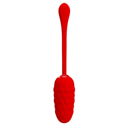 PRETTY LOVE - VIBRIERENDES EI MIT ROTER WIEDERAUFLADBARER MEERESTEXTUR - Vibrierendes Ei