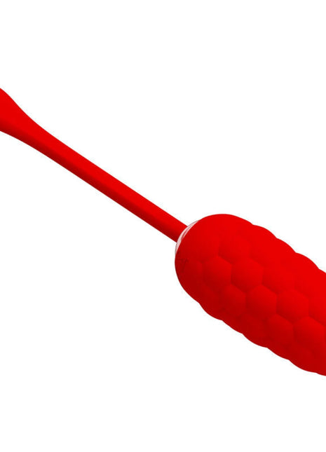 PRETTY LOVE - VIBRIERENDES EI MIT ROTER WIEDERAUFLADBARER MEERESTEXTUR - Vibrierendes Ei