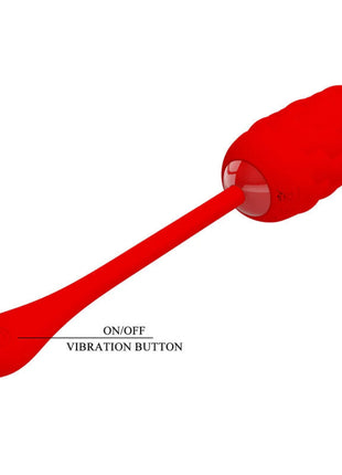 PRETTY LOVE - VIBRIERENDES EI MIT ROTER WIEDERAUFLADBARER MEERESTEXTUR - Vibrierendes Ei