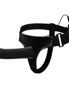 Schwarzes silikon strap-on mit verstellbarem gürtel und kabelgebundener fernbedienung von pretty love
