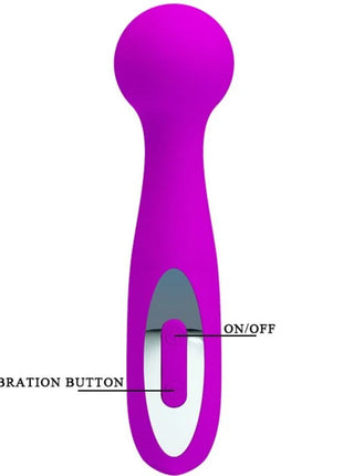 Vibrationsspielzeug pretty love wade massager mit glattem glänzendem magentafarbenem körper und ergonomischem griff