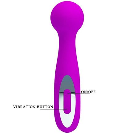 Vibrationsspielzeug pretty love wade massager mit glattem glänzendem magentafarbenem körper und ergonomischem griff