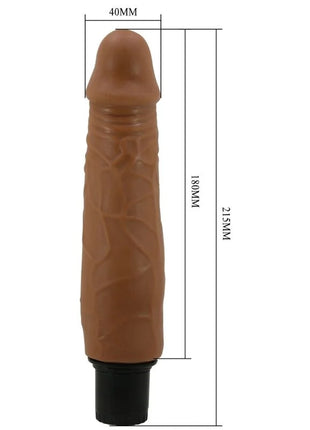 Tanfarbener silikon dildo 215 mm mit strukturierter welle und schwarzer basis von pretty love Waldorf realistischer vibrator 18 cm