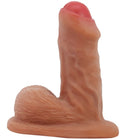 Tanfarbener silikon dildo in phallusform mit realistischer struktur und abgerundetem kopf von pretty love warnell