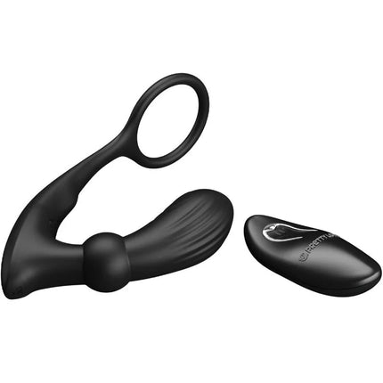 PRETTY LOVE - WARREN BLACK ANALRING & VIBRATOR - Anal-Vibratoren